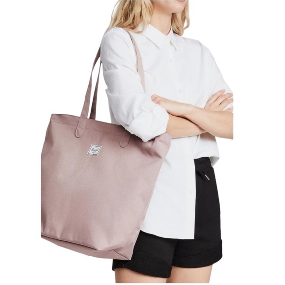 Herschel Supply Co. Mica Canvas Tote Ash Rose Mauve pink  Bag Purse - Picture 2 of 13